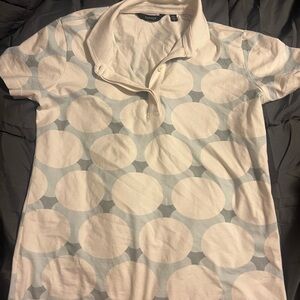 Kohinoor Women's Blue and White Button Down Shirt